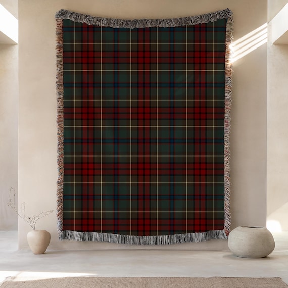 100% Cotton Ralph Lauren Inspired Woven Blanket | Vintage Plaid