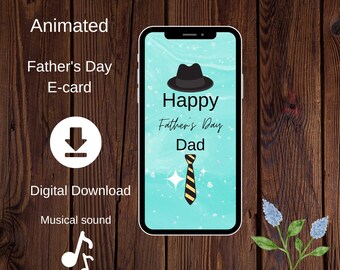 Tarjeta electrónica animada para el Día del Padre, saludo musical (descarga digital)