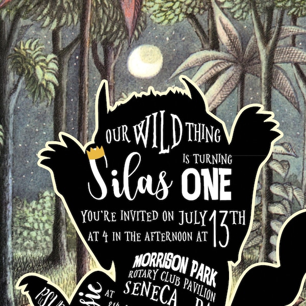 Where the Wild Things Are Invitations Etsy Australia