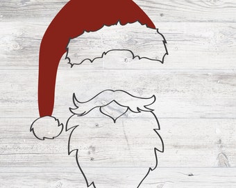 Santa Claus Navidad imprimible, arte de la pared de Santa Claus, signo de Navidad, decoración de tipografía navideña, decoración de la granja - Descarga instantánea