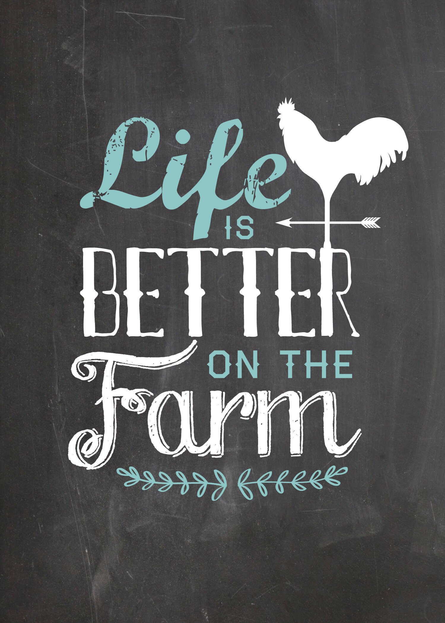 Life is Better on the Farm | Digital Download | Country Home Chalkboard ...