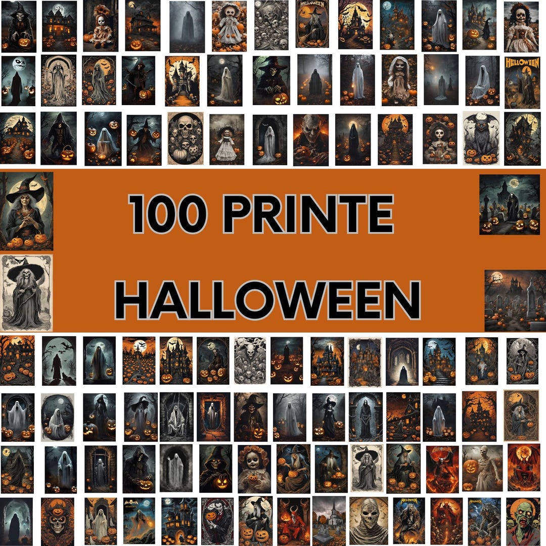 Halloween Printable Posters Bundle 100 Designs Instant Download PDF Halloween Printable Posters Bundle 100 Designs Instant Download PDF