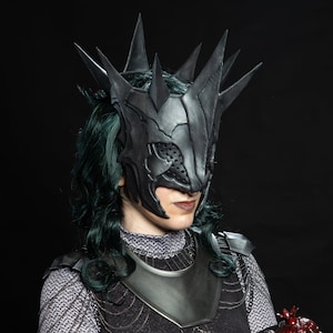 Couronne de masque de roi noir * TÉLÉCHARGEMENT NUMÉRIQUE * modèle artisanal - Bouche de Sauron, roi sorcier, fantastique, mascarade