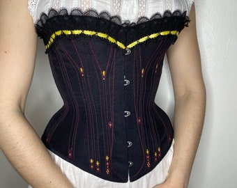 Late Victorian Corset *Digital Download* Sewing Pattern - Overbust victorian corsetry Corsetmaking