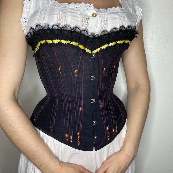 Late Victorian Corset *Digital Download* Sewing Pattern - Overbust victorian corsetry Corsetmaking