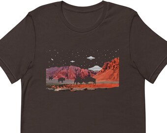 UFO T-Shirt Cryptid Raumschiff T-Shirt Desert Rock T-Shirt Kryptozoologie Tracking Society Shirt Cryptic Tee Nationalparks Treasure Shirt UFO-Shirt