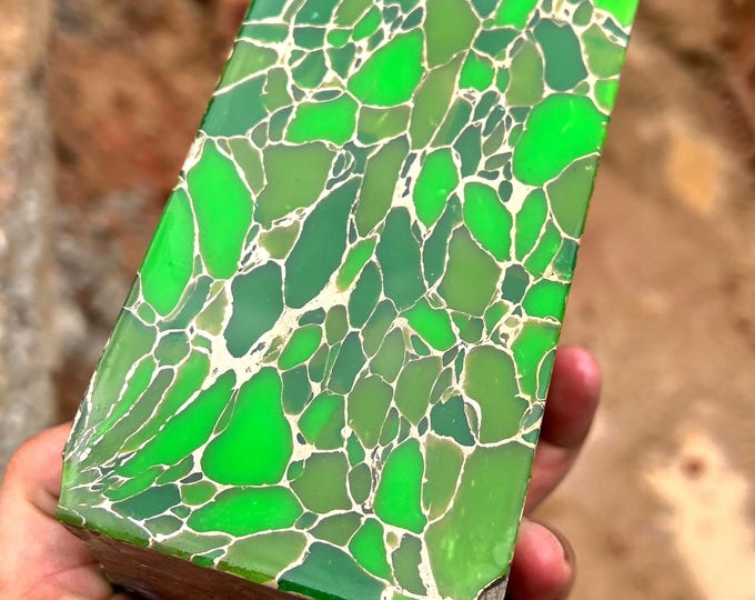 Dahlia Green & bronze metrix for jewellery, Beads, lapidary, cabochon Making