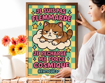 Endometriosis Printable Poster – Kitty “Endo Queen” – Funny Wall Decor