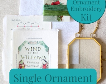 PRE-ORDER Wind in the Willows Single DIY Storybook Ornament Kit , Christmas Ornament Craft