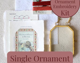 PRE-ORDER The Lion, The Witch and The Wardrobe Single DIY Storybook Ornament Kit , Christmas Ornament Craft
