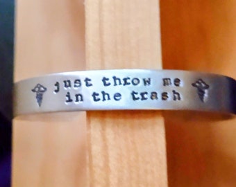 Just Throw Me in the Trash Medical Alert Bracelet . Funny Bracelet - Funny Jewelry . Funny Medical Alert . Funny Best Friend Gift . Under 25