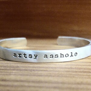 Artsy Asshole Bracelet - Art Bracelet - Artist Bracelet - Gifts for Artists - Art Students - Funny Best Friend Gift - Artist Gift
