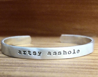 Artsy Asshole Bracelet - Funny Artist Gift - Artist Bracelet - Christmas Gifts for Artists - Art Student Gift - Artist Gift