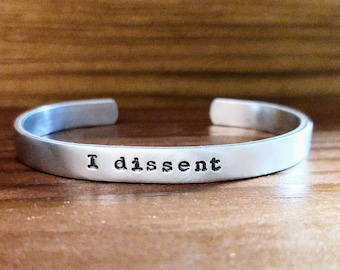 I Dissent Bracelet . Feminist Bracelet . Feminist Jewelry . Gifts for Feminists . Women's Empowerment . Equal Rights . Reproductive Rights