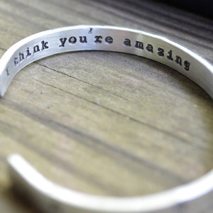 I Think You&#39;re Amazing Bracelet  - Inspirational Bracelet - Motivational Gifts  - Best Friend Gift - Girlfriend Gift - Motivational Bracelet
