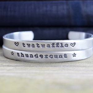 Twatwaffle and Thundercunt Bracelet Set Funny Jewelry Funny Bracelet Gifts Under 25 Best Friend Gift Funny Gift Work Wife Gift image 1