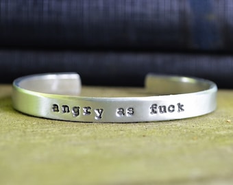Angry As Fuck Bracelet - Best Friend Gift - Funny Gift - Gifts for Angry People - Work Wife Gift - Funny Best Friend Gift - Pissed Off