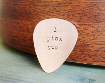 I Pick You Guitar Pick - Romántico - Metal - Cobre - Hombres - Hombres - Hombres - Regalo - Día de San Valentín - Menores de 20 - Para él - Música - Músicos