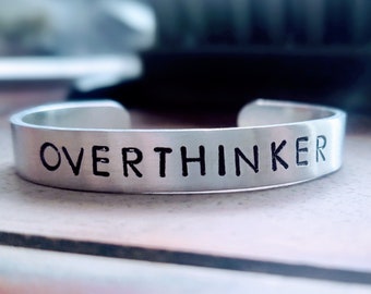 Overthinker Bracelet - Funny Jewelry - Gifts for Introverts - Gifts Under 25 - Funny Best Friend Gift - Funny Gift - Anxiety Bracelet