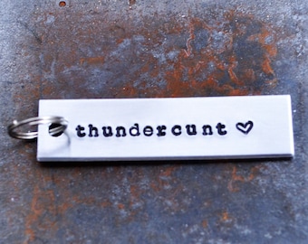 Thundercunt Keychain . Funny Girlfriend Gift . Funny Gift . Funny Keychain . Gift for Wife . Gift for Work Wife . Funny Jewelry