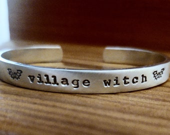 Village Witch Bracelet - Witchy Jewelry - Funny Best Friend Gift - Witch Gift - Gifts for Witches - Funny Girlfriend Gift - Bat Bracelet