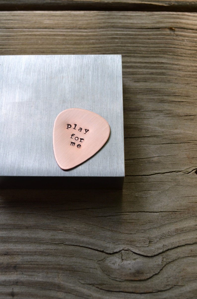 Custom Guitar Pick Metal Stamping Copper Men Etsy