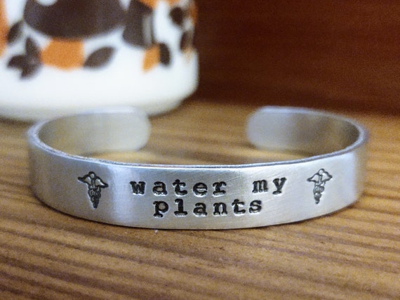 Water My Plants Bracelet - Plant Mom - Plant Lover Gift - Plant Bracelet - Gifts for Plant Lovers - Funny Best Friend Gift  - Work Wife Gift