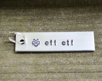 BFF Keychain . Best Friend Gift . Funny Best Friend Gift . Work Wife Gift . Bee Keychain . Best Friend Keychain . Gifts Under 20