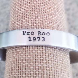 Pro Roe 1973 Bracelet . Feminist Bracelet . Women's Rights . Gifts for Feminists . Feminist Jewelry . Roe v Wade . Reproductive Rights