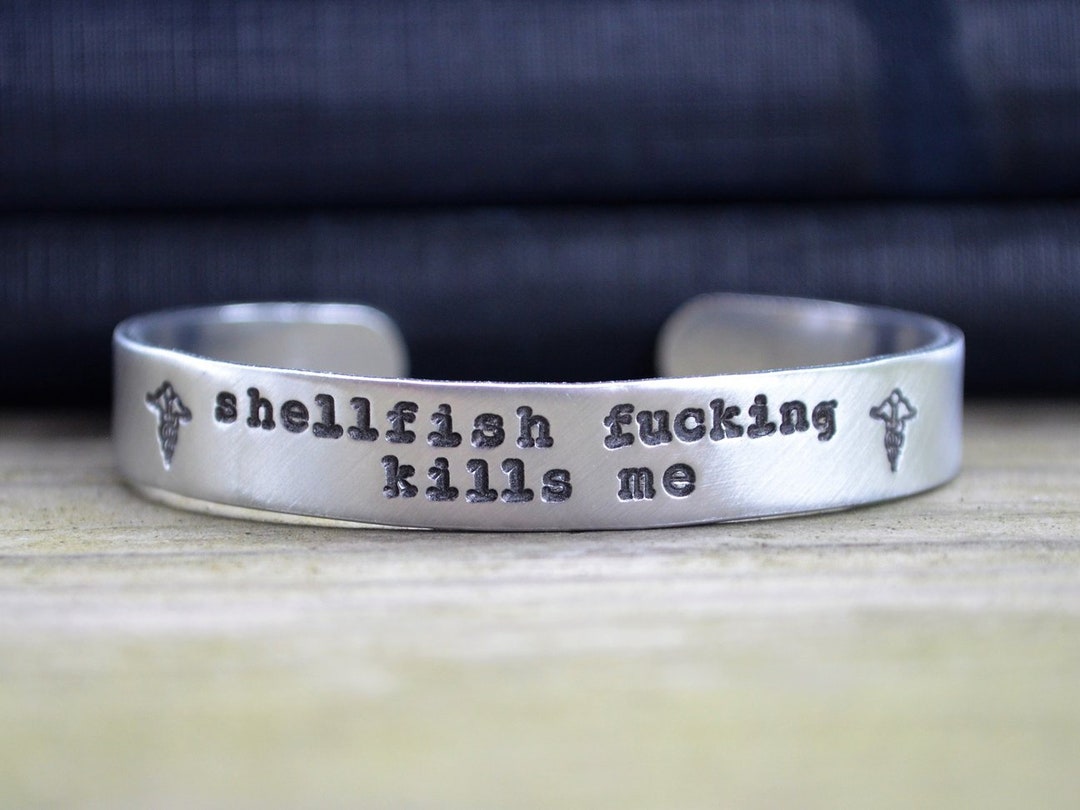 Shellfish Fucking Kills Me Medical Alert Bracelet Shellfish Allergy