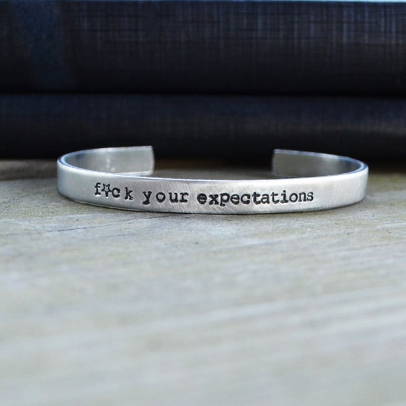 Fuck Your Expectations Bracelet Empowerment Motivational | Etsy