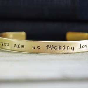 You Are So Fucking Loved Bracelet - Best Friend Gift - You Are Enough - Keep Going Jewelry - You Are So Loved - Best Friend Gifts