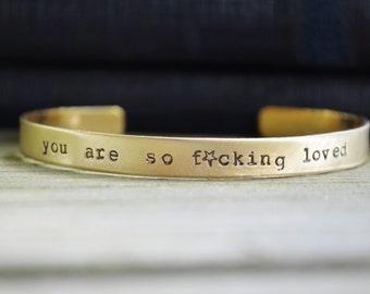Best Friend Gift . Long Distance Gift . You Are So Fucking Loved Bracelet . Work Wife Gift . Best Friend Gifts . Girlfriend Gift . BFF Gift