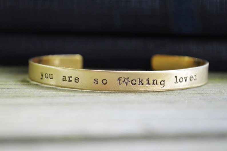 You Are So Fucking Loved Bracelet Best Friend Gift Cursing Jewelry Stocking Stuffer image 1