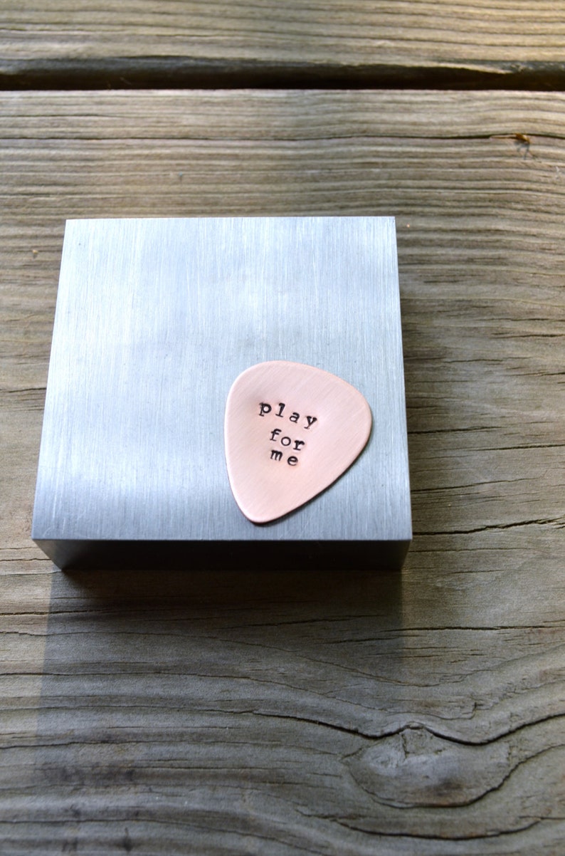 Custom Guitar Pick Metal Stamping Copper Men Etsy