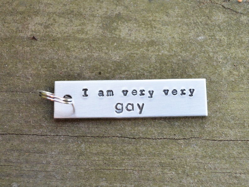 I Am Very Very Gay Keychain . Funny Keychain . Funny Girlfriend Gift . Funny Boyfriend Gift . Funny Best Friend Gift . Lesbian Keychain image 2