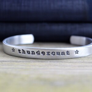 Twatwaffle and Thundercunt Bracelet Set Funny Jewelry Funny Bracelet Gifts Under 25 Best Friend Gift Funny Gift Work Wife Gift image 3