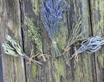 Freshly Dried Assortment of Summer Culinary Herbs from our Lavender Herb Farm