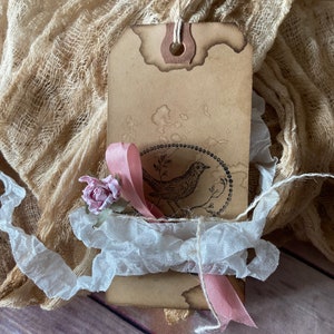 Distressed Cheesecloth Yardage, Scrapbooking Cheesecloth,  Grungy Crafting, Ephemera Ideas