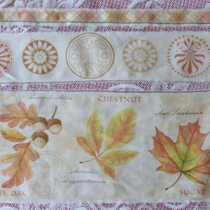 Trio of Fall Fabric Ribbons, Ready for your Fall Crafting/Sewing Projects Autumn Crafting Ideas, Set of Three image 1