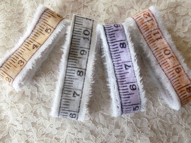Scrapbooking Ruler Measuring Tape Fabric Ribbon Ruler Ribbon Etsy