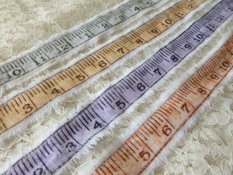 Scrapbooking Ruler Measuring Tape Fabric Ribbon Ruler Ribbon Etsy