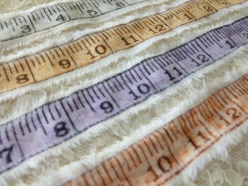 Scrapbooking Ruler Measuring Tape Fabric Ribbon Ruler Ribbon Etsy