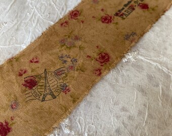 Distressed FabricRibbon Paris Inspired