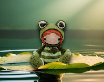 Amigurumi Frog Crochet Pattern: Lily Pad Doll (PDF Pattern)