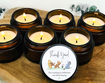 Winnie The Pooh Baby Shower Candle Favors, Custom Favor Candles, Bulk Soy Candles, Baby Boy, Baby Girl Party, Personalized Wholesale Favors
