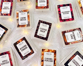Fall Soy Wax Melts, Strongly Scented Non-Toxic, Autumn Scent Collection, Hand-Poured, Dye-Free