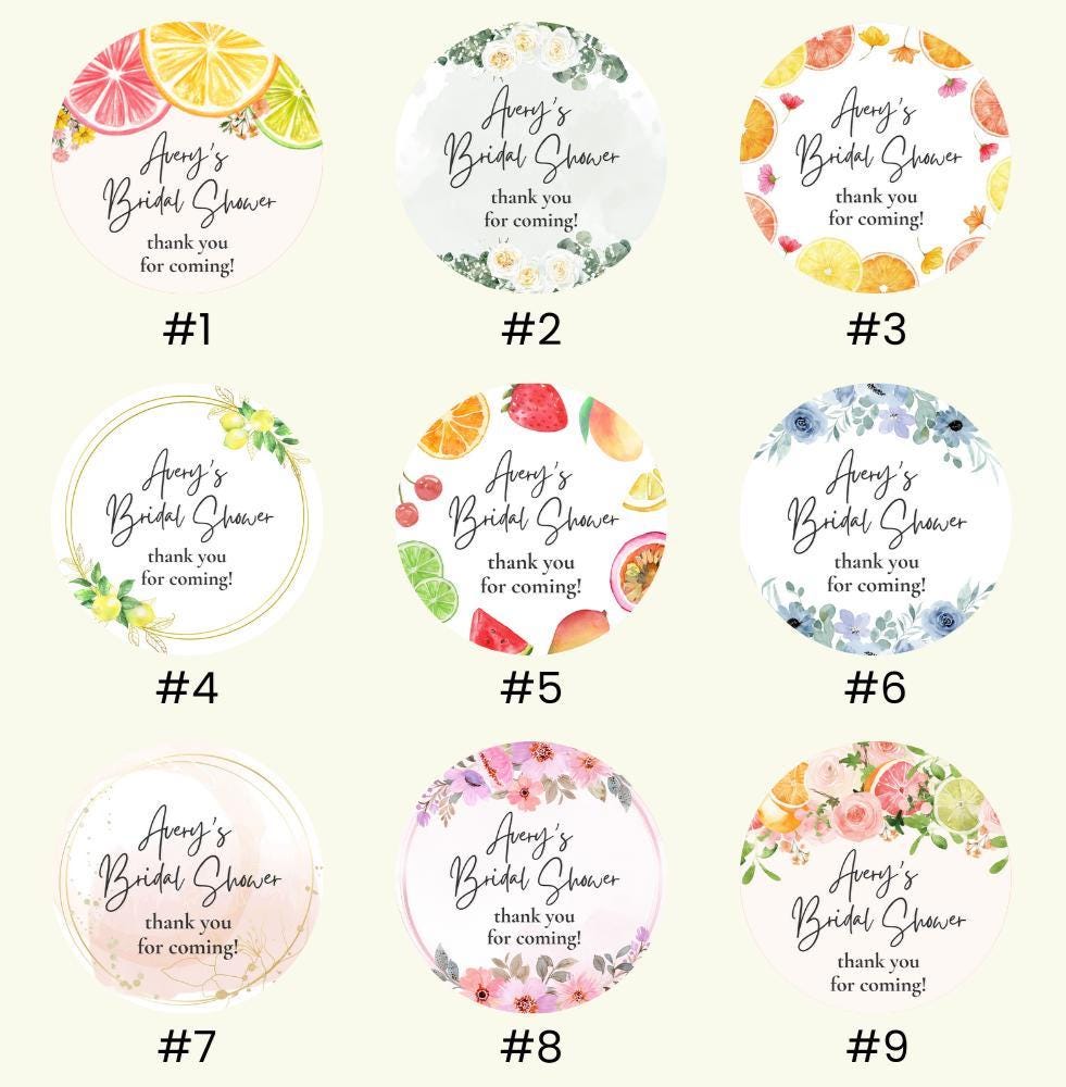 Main Squeeze Citrus Bridal Shower Wedding Custom Soy Wax Candle Favors ...