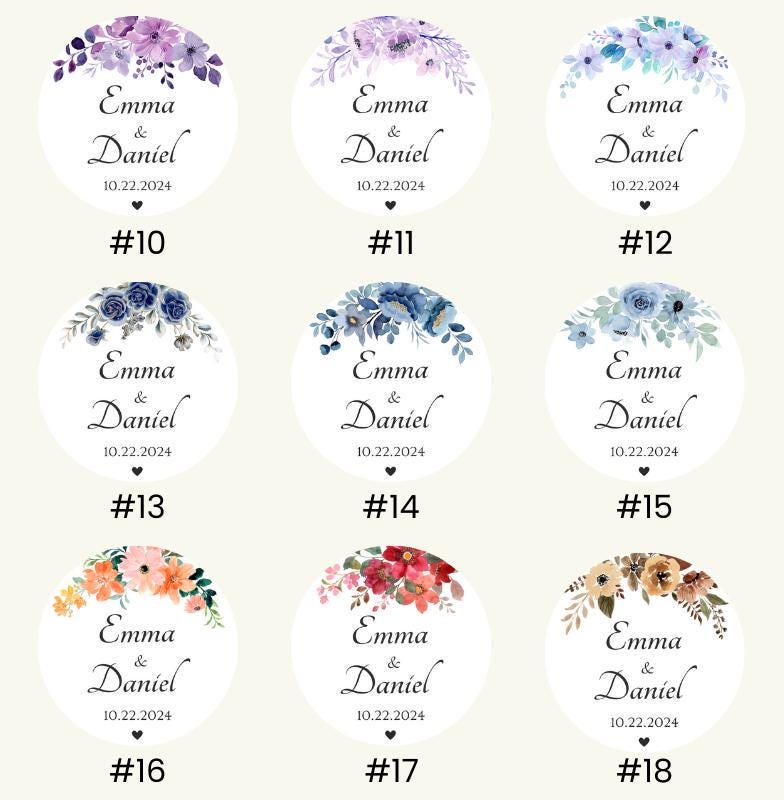 Floral Wedding and Bridal Shower Custom Soy Wax Candle Favors - Etsy