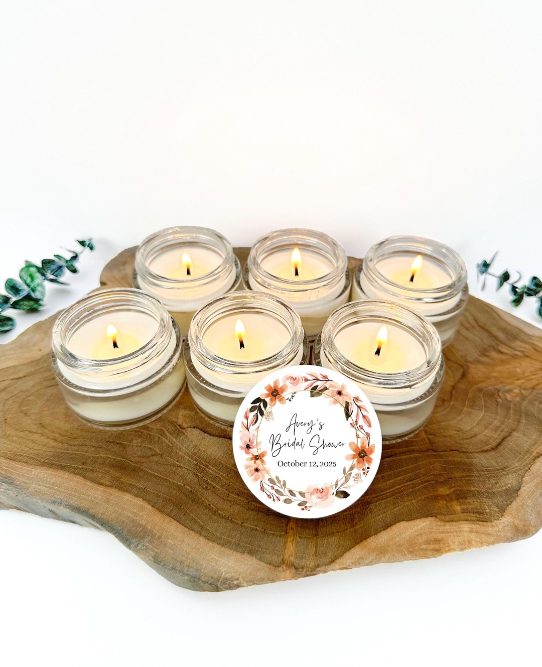 Custom Bridal Shower Wedding Handmade Natural Soy Wax Candle Favors - Etsy